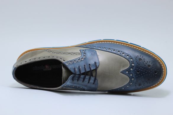 Туфлі чоловічі броги NicolaBenson 7522М 43 р 29 см темно-сині 7522