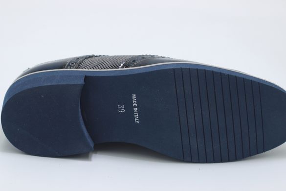 Туфлі чоловічі броги CAMPANILE 39 р 26.5 см темно синій 7583