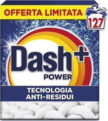 Стиральный порошок Dash, рассчитан на 127 стирок, технология защиты от остатков моющего средства, эффективно удаляет пятна даже при стирке в холодной воде и коротких циклах.