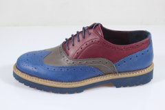 Туфлі чоловічі броги prodotto Italia 3157м 26.5 см 39 р генціановий синій 3157