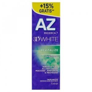 Зубна паста AZ Ricerca Dentifricio 3D White Revitalize Відбілює - Зміцнює - Захищає 75 ml