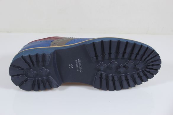 Туфли мужские броги prodotto Italia 26.5 см 39 р генциановый синий 3157