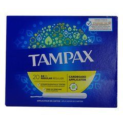 Тампоны Tampax blue box обычные, легкие, со средней интенсивностью потока, 20 штук