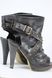 Босоножки на каблуках рprodotto Italia 37 р 24.5 см серый 4376