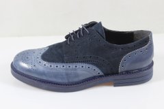 Туфли мужские броги prodotto Italia 28.5 см 42 р темно-синий 3214