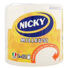 Кухонные универсальные полотенца Nicky Milleusi 1бобина =12 рулонам