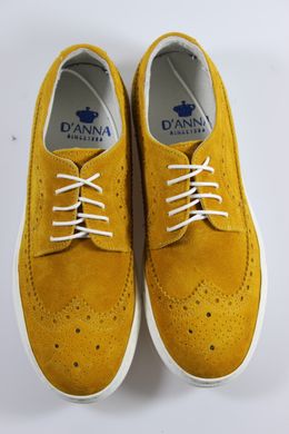Туфли броги женские D'ANNA 36 р 24 см ярко-желтый 2202