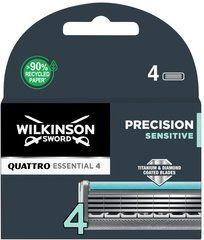 Змінні бритвені леза для гоління Wilkinson Quattro Sword Essential 4 Precision Sensitive 4 шт