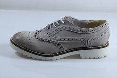 Туфли броги женские prodotto Italia 36 р 24 см светло-серый 2216