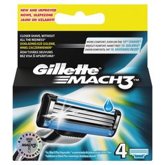 Запаски для бритвы GILLETTE MACH3 4шт