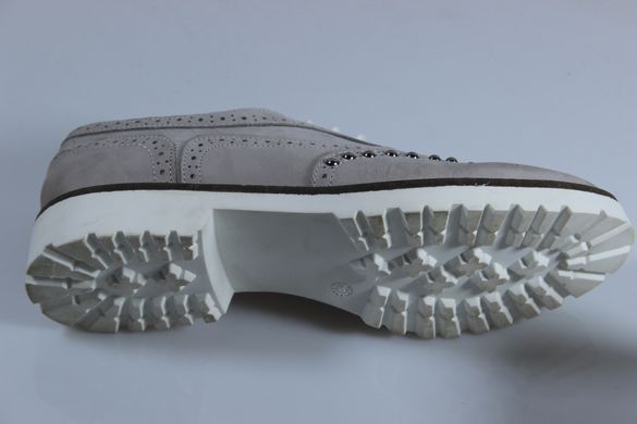 Туфлі броги жіночі prodotto Italia 36 р 24 см світло-сірий 2216