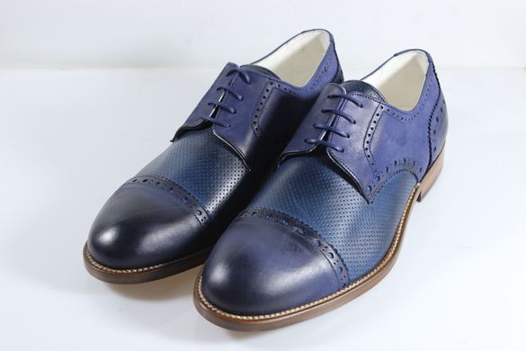 Туфлі чоловічі оксфорди Andrea Manueli 2070м 28.5 см 42 р синій 2070